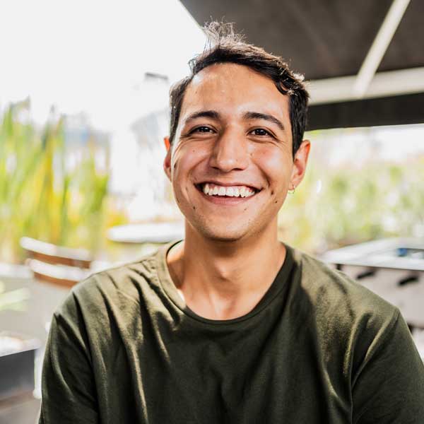 Portrait of a young man indoors